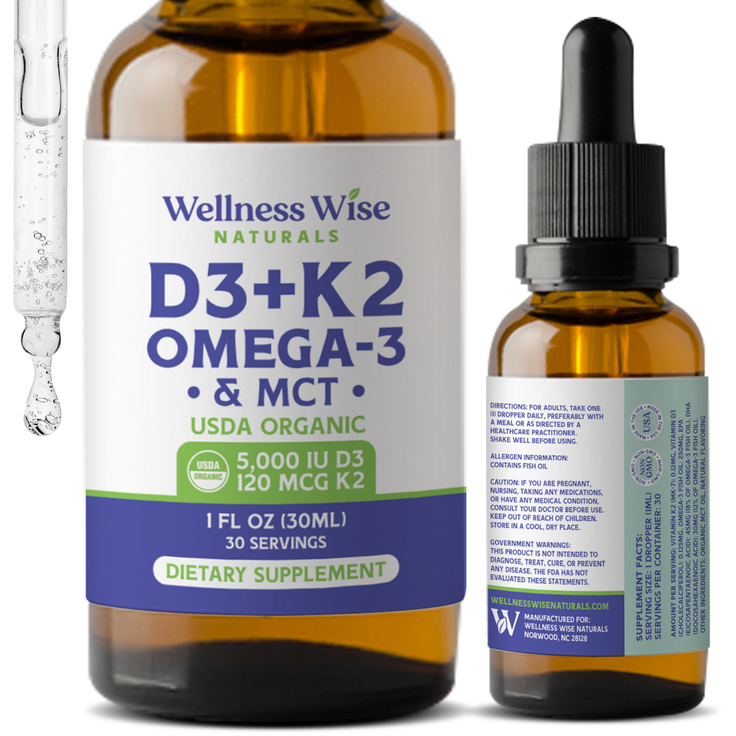 D3+K2 Omega-3 MCT Oil